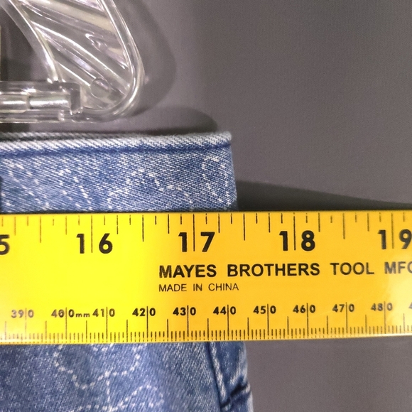 Vintage‎ Womens Levi's Capris Med Wash Denim Floral 100% Cotton Size 14 MIS - Picture 8 of 10